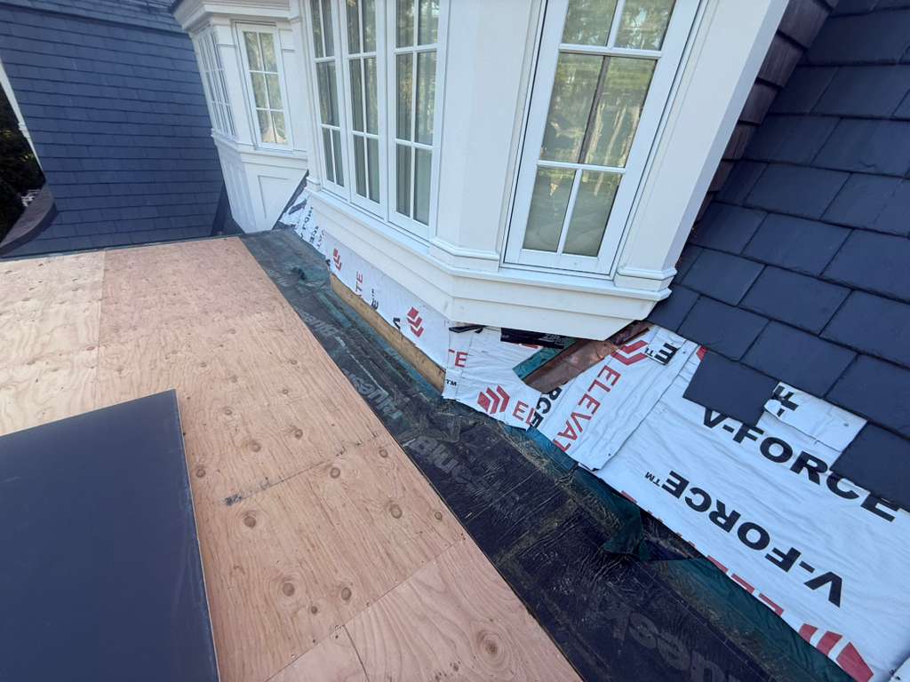 Roofing project in progress